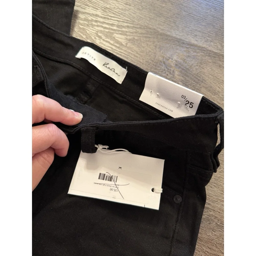 Kancan Flared Black Jeans Stretch Sz 3/25 NWT